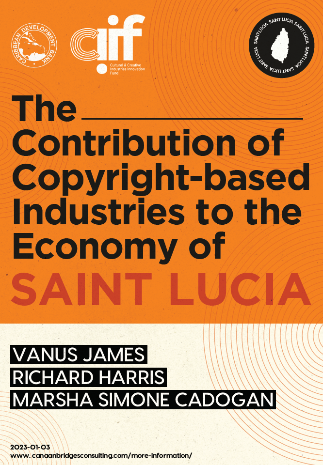 Orange cover of Saint Lucia study with title or publication in black