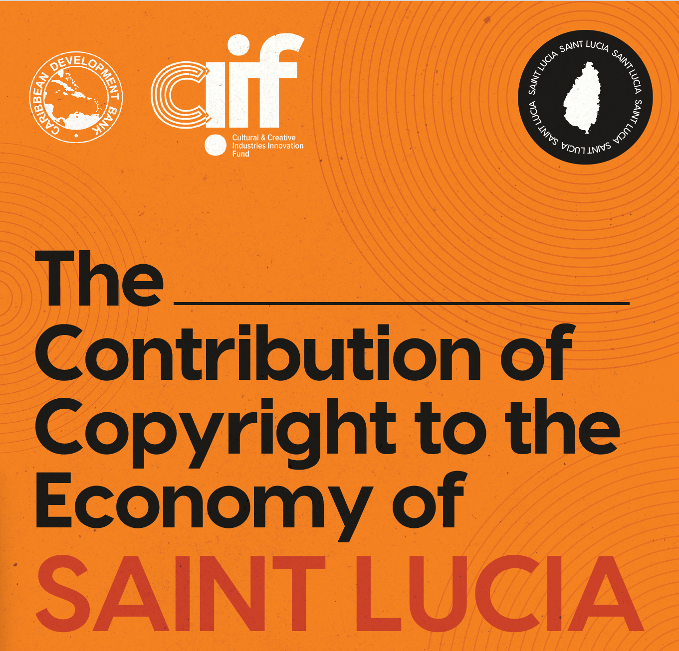 Orange cover of Saint Lucia study with title or publication in black