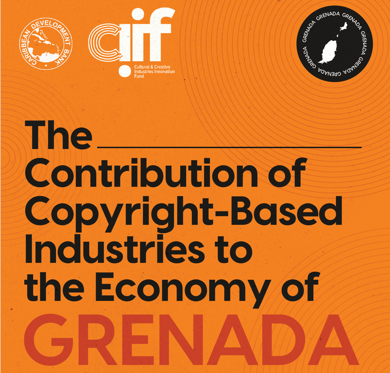 Orange cover of Grenada study with title or publication in black
