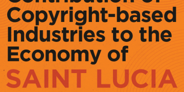 Orange cover of Saint Lucia study with title or publication in black