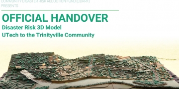 screenshot of opening sequence from video showing 3D model of landscape