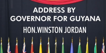 Statement by the Governor for Guyana, the Honourable Winston Jordan