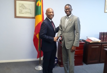 CDB President Meets Grenada PM