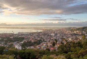 Early-morning View of Cap-Haitien, Haiti from the Hills Above