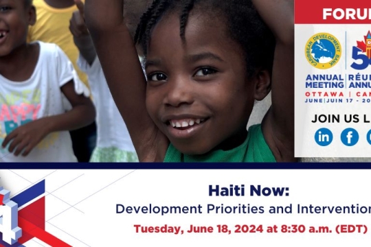 Haiti Now: Development Priorities and Interventions